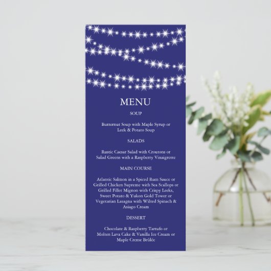 Menu Indigo Twinkle Lights (Staand voorkant)