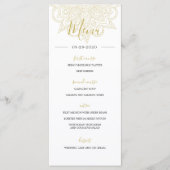 Menu Indische Stijl Groen Goud Kleurd Chic Weddens (Voorkant)