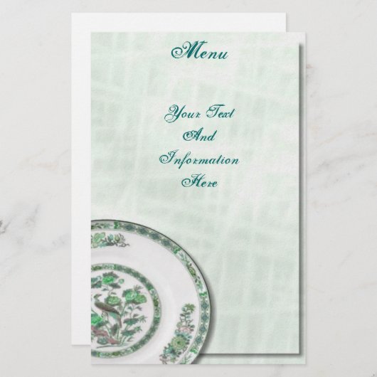 Menu-items Briefpapier (Voorkant / Achterkant)