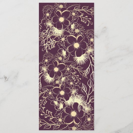 Menu Jewel Tones Wedding (Achterkant)