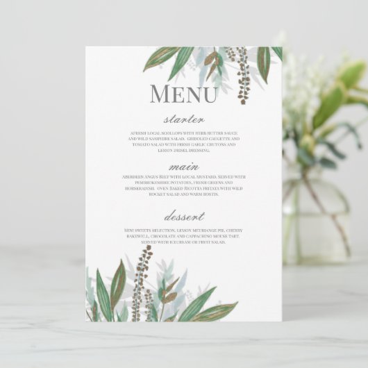 Menu Kaart (Staand voorkant)