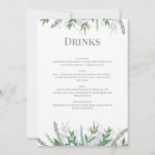 Menu Kaart (Achterkant)