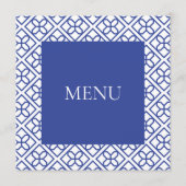 MENU KAART BLAUW EN WIT RAND (Voorkant)