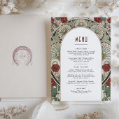 Menu Kaart Bourgogne Art Nouveau Mucha