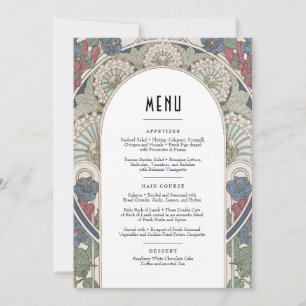 Menu Kaart Bourgogne Art Nouveau Mucha
