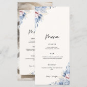 Menu kaart bruiloft Flat Food Menu (Voorkant / Achterkant)