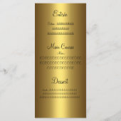 Menu Kaart Gold Silver Black Jewel Rack Kaart (Achterkant)