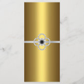 Menu Kaart Goud Zwart Zilver Diamond Jewel (Achterkant)