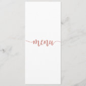 Menu Kaart, Huwelijksmenu, Diner, Lunch (Achterkant)