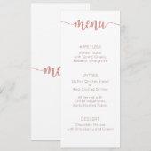 Menu Kaart, Huwelijksmenu, Diner, Lunch (Voorkant / Achterkant)