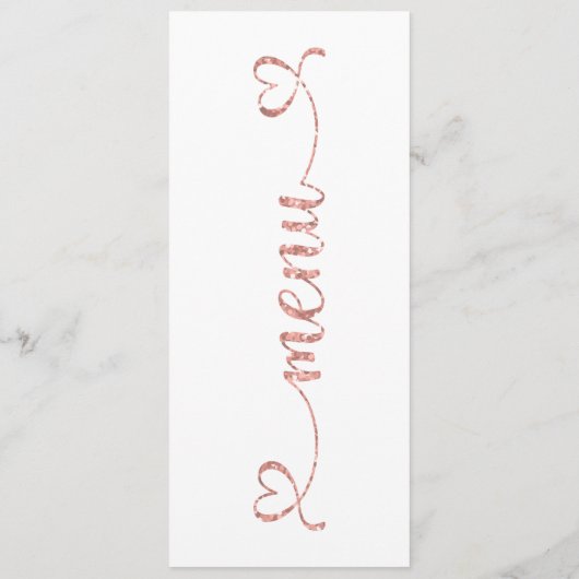 Menu Kaart, Huwelijksmenu, Diner, Lunch (Achterkant)