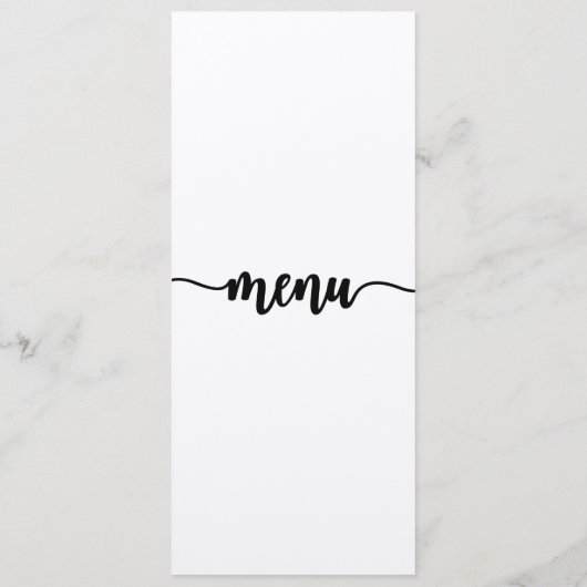 Menu Kaart, Huwelijksmenu, Diner, Lunch (Achterkant)