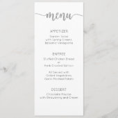 Menu Kaart, Huwelijksmenu, Diner, Lunch (Voorkant)