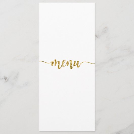 Menu Kaart, Huwelijksmenu, Diner, Lunch (Achterkant)