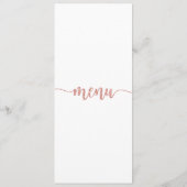 Menu Kaart, Huwelijksmenu, Diner, Lunch (Achterkant)