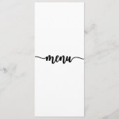 Menu Kaart, Huwelijksmenu, Diner, Lunch (Achterkant)