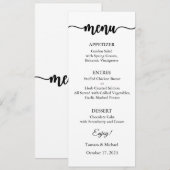 Menu Kaart, Huwelijksmenu, Diner, Lunch (Voorkant / Achterkant)