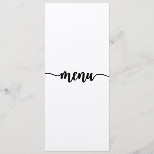 Menu Kaart, Huwelijksmenu, Diner, Lunch (Achterkant)