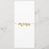 Menu Kaart, Huwelijksmenu, Diner, Lunch (Achterkant)