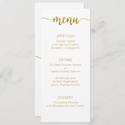 Menu Kaart, Huwelijksmenu, Diner, Lunch (Voorkant / Achterkant)