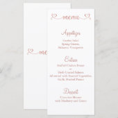 Menu Kaart, huwelijksmenu, dinermenu (Voorkant / Achterkant)