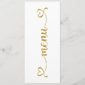 Menu Kaart, huwelijksmenu, dinermenu (Achterkant)