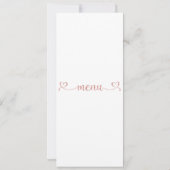 Menu Kaart, Huwelijksmenu, Dinner Menu Kaart (Achterkant)
