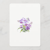 Menu Kaart-Orchideeën (Achterkant)