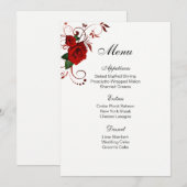 Menu Kaart-Red Rose (Voorkant / Achterkant)
