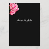 Menu Kaart Roze Roos (Achterkant)