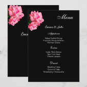 Menu Kaart Roze Roos (Voorkant / Achterkant)