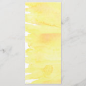 MENU-KAART | Rustieke Wood Lemon Waterverf bruilof Menu (Achterkant)