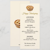 Menu kaart, Thanksgiving Menu, Diner, Lunch Kaart (Voorkant / Achterkant)