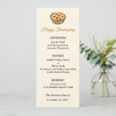 Menu kaart, Thanksgiving Menu, Diner, Lunch Kaart (Staand voorkant)