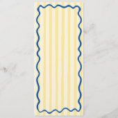 Menu kaart van het nautisch afstudeerfeest | Blauw (Achterkant)