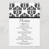 Menu-kaart voor zwarte en witte dodenweddenschappe menu (Voorkant)