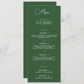 Menu Kaart - Wrightsville Manor Suite (Voorkant / Achterkant)