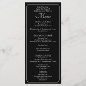 Menu Kaart - Zwart Wit - Voeg je eigen details toe (Voorkant)