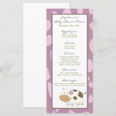 Menu-kaarten Jacana Girl Oerwoud Zoo Animal Menu (Voorkant / Achterkant)