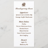 Menu Kaarten "Turkije" Thanksgiving (Voorkant)