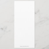 Menu-kaarten voor zwarte en witte ontvangst menu (Achterkant)