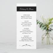 Menu-kaarten voor zwarte en witte ontvangst menu (Staand voorkant)