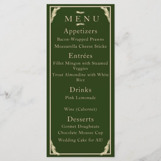 Menu katholieke winterweddenschap (Voorkant)