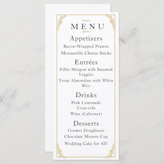 Menu katholieke winterweddenschap (Voorkant / Achterkant)