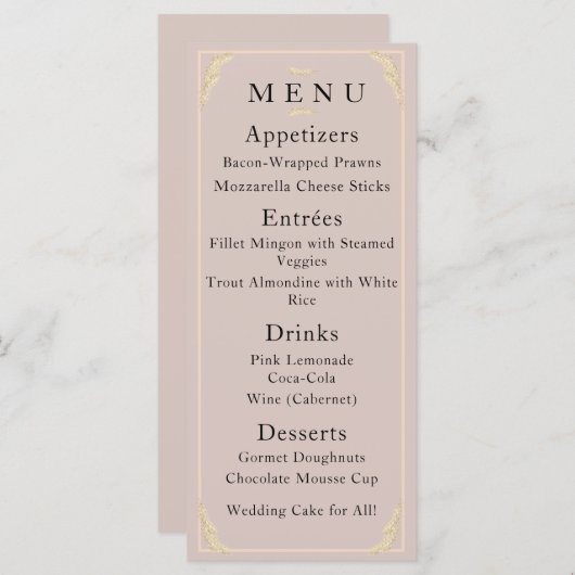 Menu katholieke winterweddenschap (Voorkant / Achterkant)