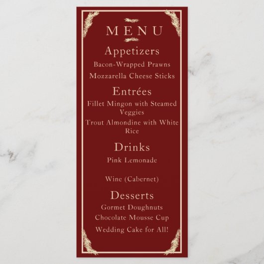 Menu katholieke winterweddenschap (Voorkant)