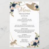 Menu Kentucky Derby Blush & Navy Wedding (Voorkant)