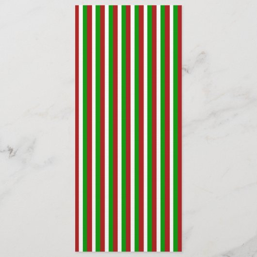 Menu Kerstaantekening rood diner (Achterkant)