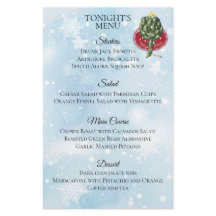 menu kerstfeestdagen bij Artichoke