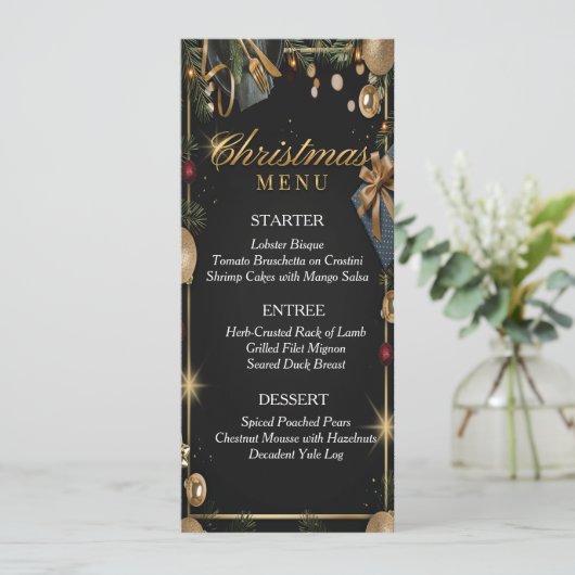 Menu Kerstmis (Staand voorkant)